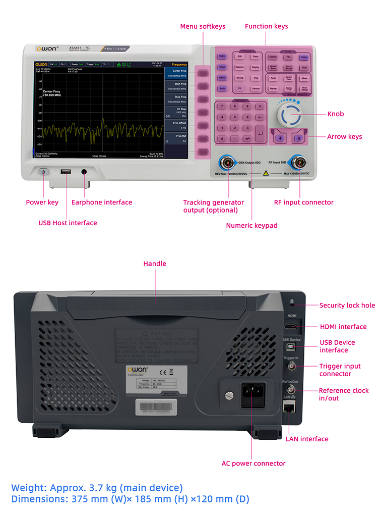 Portable Spectrum Analyzer 9kH - огляд і ціна Spectrum Analyzer Tracking Generator 1.5Ghz